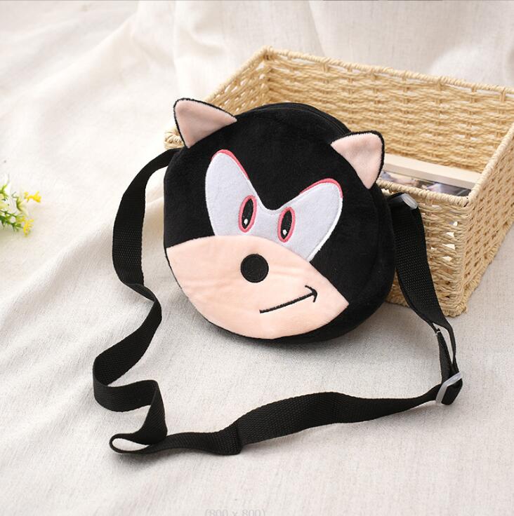 6 Colors Children Bags Soft Sonic Plush Coin Purse Zipper kids coin bag sling money card fashionable Wallet