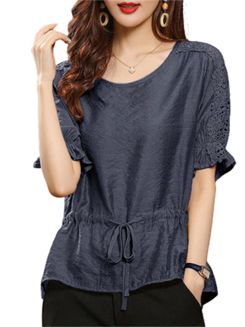 Women's Blouses & Shirts Colors Women Spring Summer Lady Fashion Casual Half Sleeve O-Neck Collar Blusas Tops WY0481Women's, Green
Women's Blouses & Shirts Colors Women Spring Summer Lady Fashion Casual Half Sleeve O-Neck Collar Blusas Tops WY0481Women's, Green