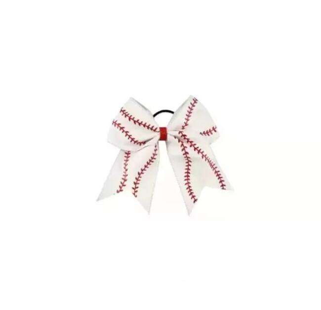 Titanium Sport Accessories 100pcs ponytail softball Baseball leather Hair Accessory Girls Hairs Ties Perfect for softballs Player Baseball Teams GG102