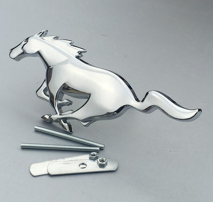 3D Horse Logo Metal Car Auto Front Hood Grille Emblem Car Sticker For Ford Universal