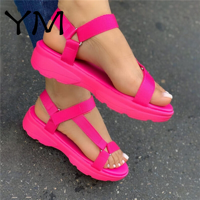 Big Size 43 Multi Colors Casual Shoes Woman Flat Dropship Comfortable Sandals Female Light Sandalias De Mujer 220628
