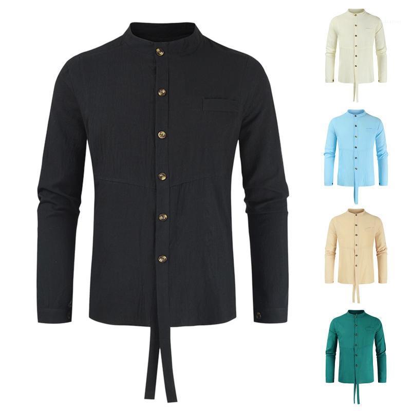 Men's Casual Shirts Regular-fit Long-sleeved Solid Color Cotton Linen Stand-up Collar Button Slim Fit Shirt Blouse Men Clothing Chemise, Beige
Men's Casual Shirts Regular-fit Long-sleeved Solid Color Cotton Linen Stand-up Collar Button Slim Fit Shirt Blouse Men Clothing Chemise, Beige