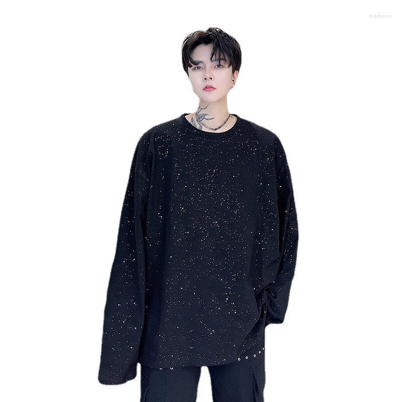 Men's T-Shirts Dot Sequined T-shirt Men's Trend Fashion Loose Casual Long Sleeve Bottom Tee Shirt Man Streetwear Hip Hop Tshirts TopsMen, H1369
Men's T-Shirts Dot Sequined T-shirt Men's Trend Fashion Loose Casual Long Sleeve Bottom Tee Shirt Man Streetwear Hip Hop Tshirts TopsMen, H1369