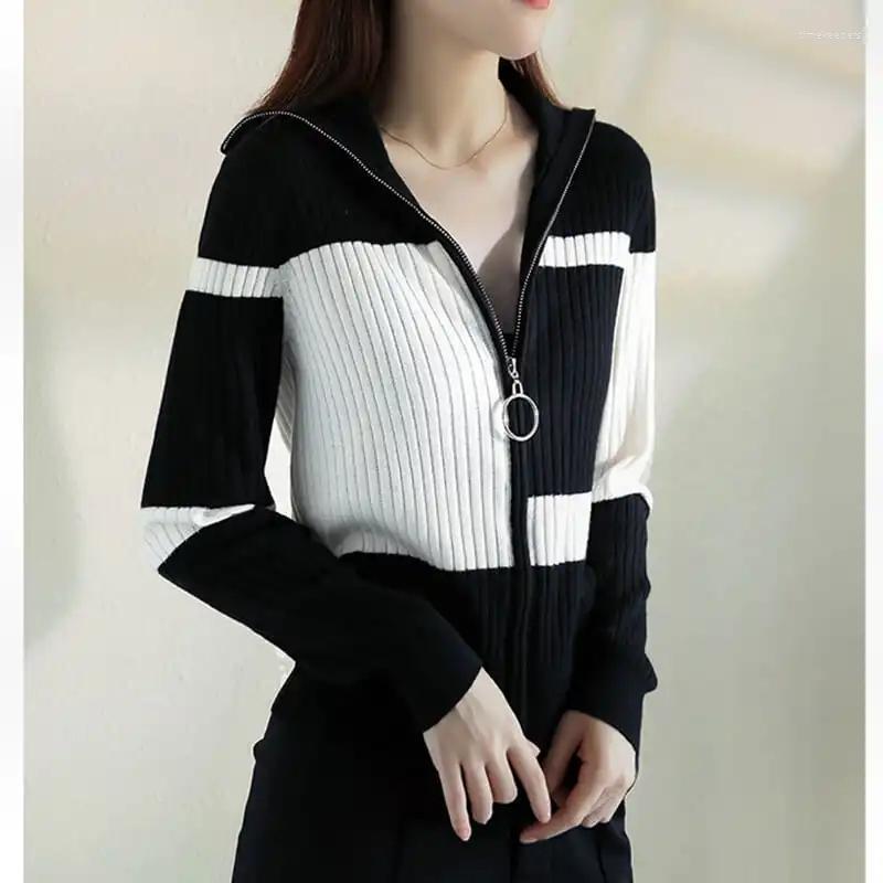 Women' Knits & Tees Knitted Jacket Female 2022 Autumn Striped Slim Coat Simple Contrast Color All-Match Zipper Cardigan Oversized Tops Wome, Green
Women' Knits & Tees Knitted Jacket Female 2022 Autumn Striped Slim Coat Simple Contrast Color All-Match Zipper Cardigan Oversized Tops Wome, Green