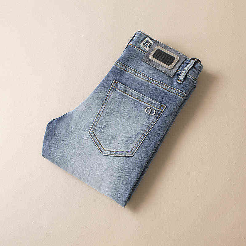 Spring 2022 / Summer Thin Light Blue Korean Jeans Men's Fashion Slim Fit Small Foot Elastic Casual Pants
Spring 2022 / Summer Thin Light Blue Korean Jeans Men's Fashion Slim Fit Small Foot Elastic Casual Pants
