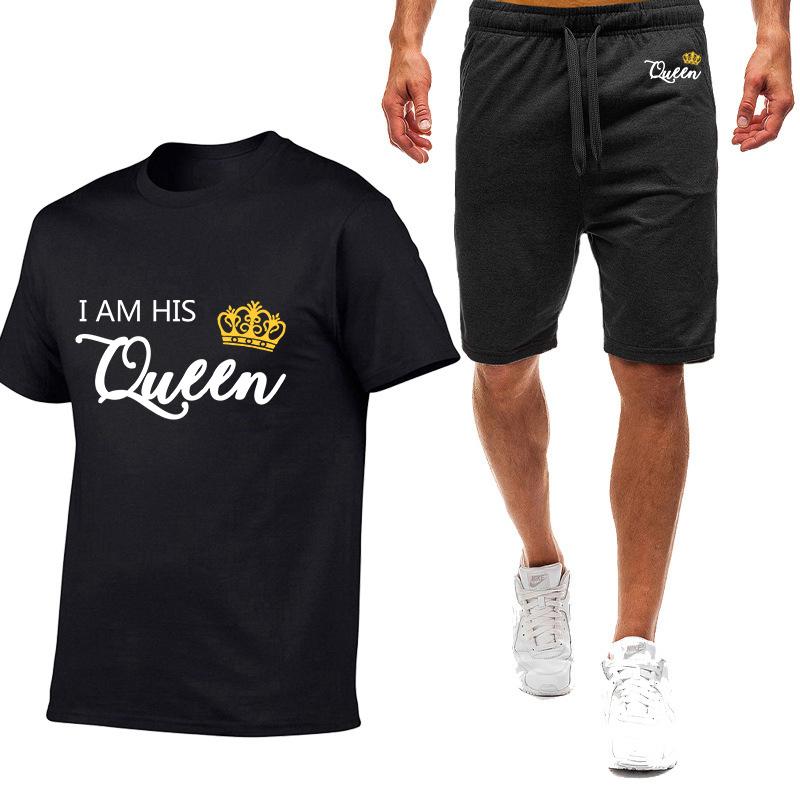 Men' Tracksuits Summer Her King His Queen Lover Mens Couple Sportswear Shorts Breathable Elegant T-Shirt And Casual Comfortable SuitMen
Men' Tracksuits Summer Her King His Queen Lover Mens Couple Sportswear Shorts Breathable Elegant T-Shirt And Casual Comfortable SuitMen
