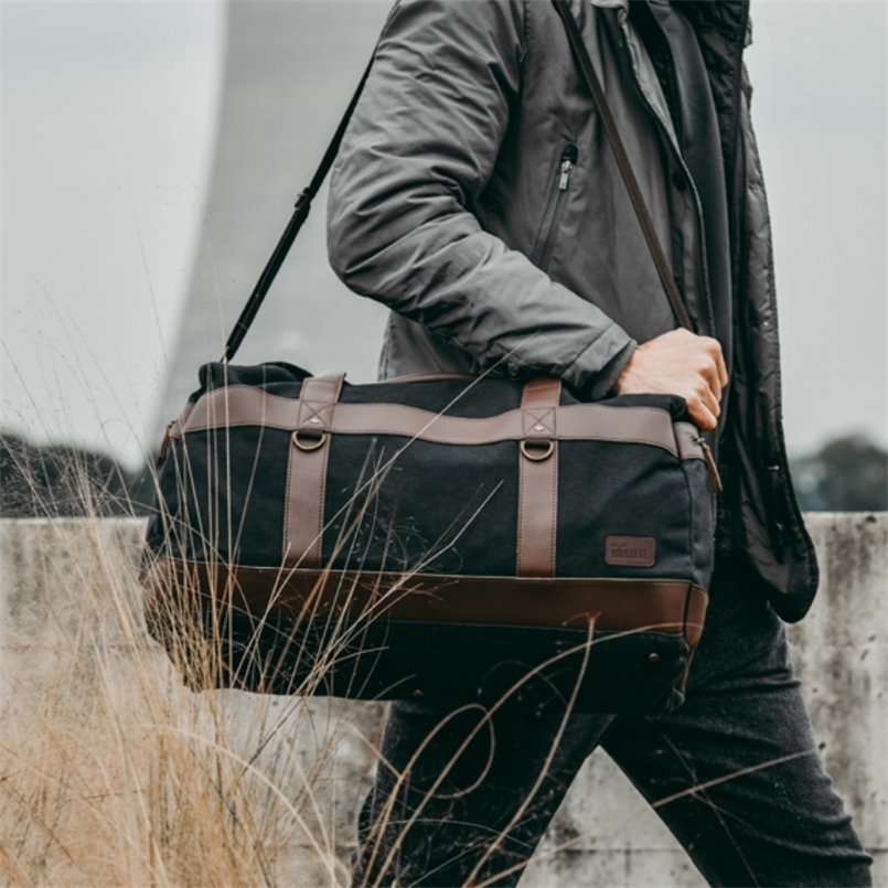 Men Canvas Tote Bag Exclusive Adventure s Travel Hand Luggage s Large Capacity Duffle s Weekender Women 220509