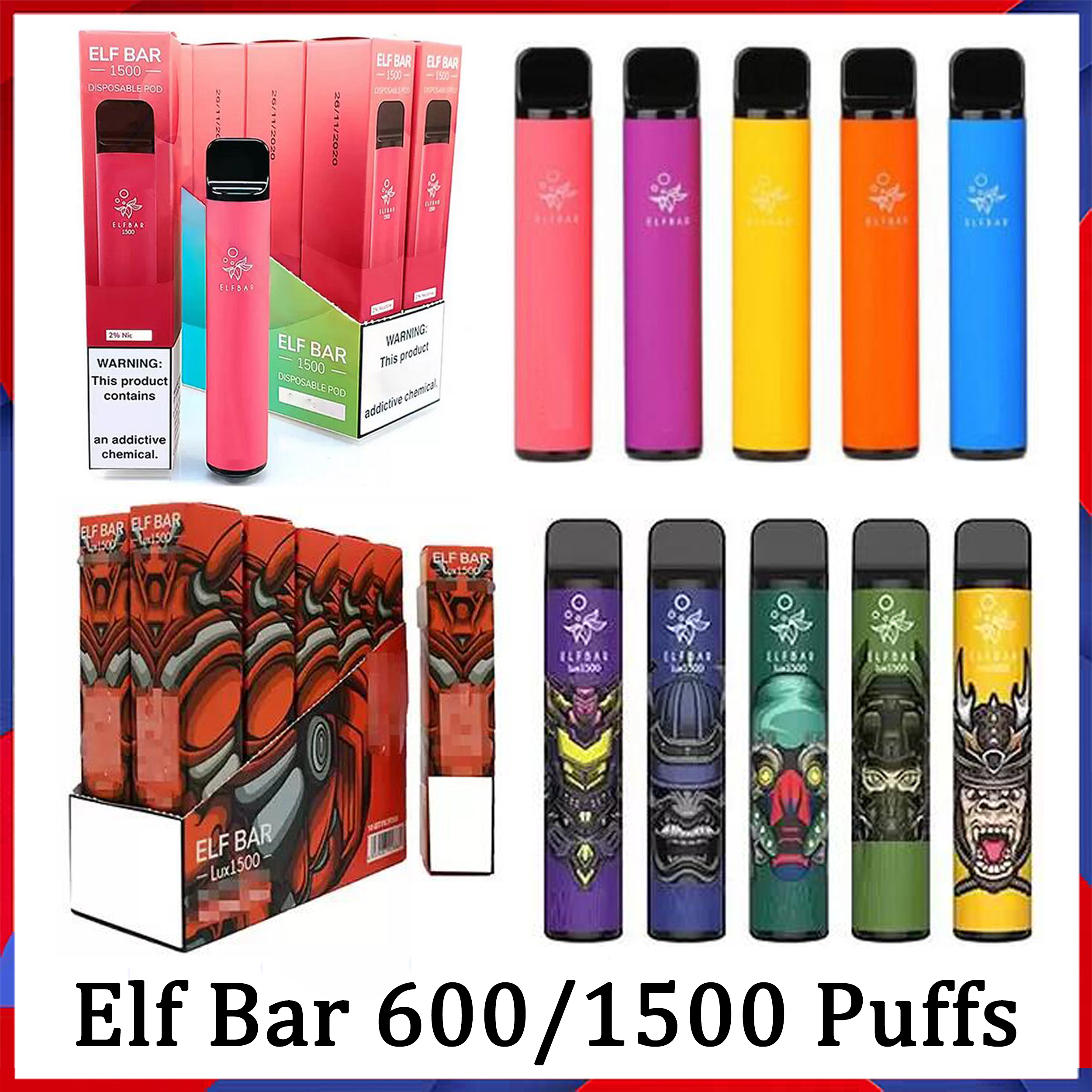 Elf Bar 600 1500 Puffs Disposable Electronic Cigarettes Device Vape Pod Disposables 20mg 2% Strength Available 850mAh Battery 4.8ml 550mah 3.2ml Prefilled Cartridge
Elf Bar 600 1500 Puffs Disposable Electronic Cigarettes Device Vape Pod Disposables 20mg 2% Strength Available 850mAh Battery 4.8ml 550mah 3.2ml Prefilled Cartridge