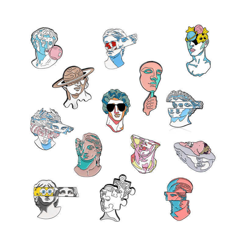 Fashion creative character segmentation avatar alloy Brooch trend handsome clothing accessories badge collection
Fashion creative character segmentation avatar alloy Brooch trend handsome clothing accessories badge collection