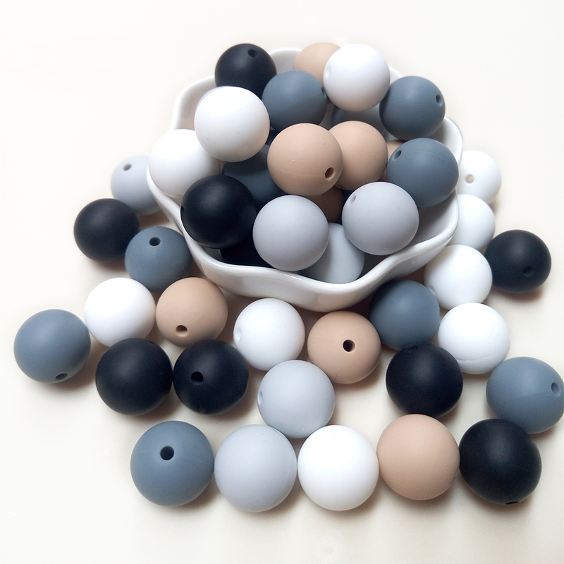 Joepeada 300Pcs/lots 12mm Round Silicone Teething Beads Food Grade Silicone Rodents For DIY Baby Teething Necklace Baby Teether 220507