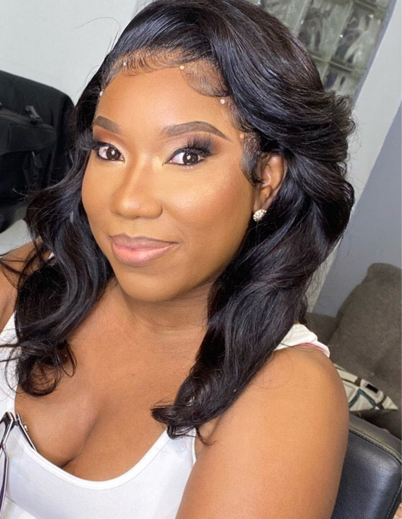 Human Hair Wigs Short Bob Wig For Black Women Brazilian Pre Plucked With Baby Hair Body Wave