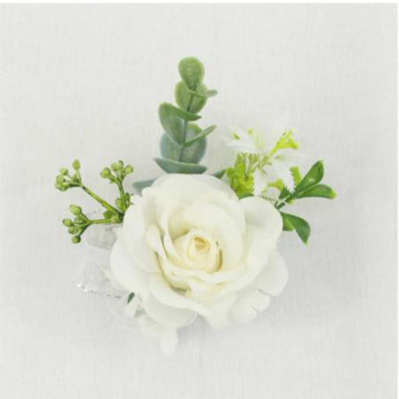 Corsage Men Wedding Rustic Boutonniere White Bridal Wrist Corsage Bridesmaid Groomsmen Party Meeting Personal Decorations