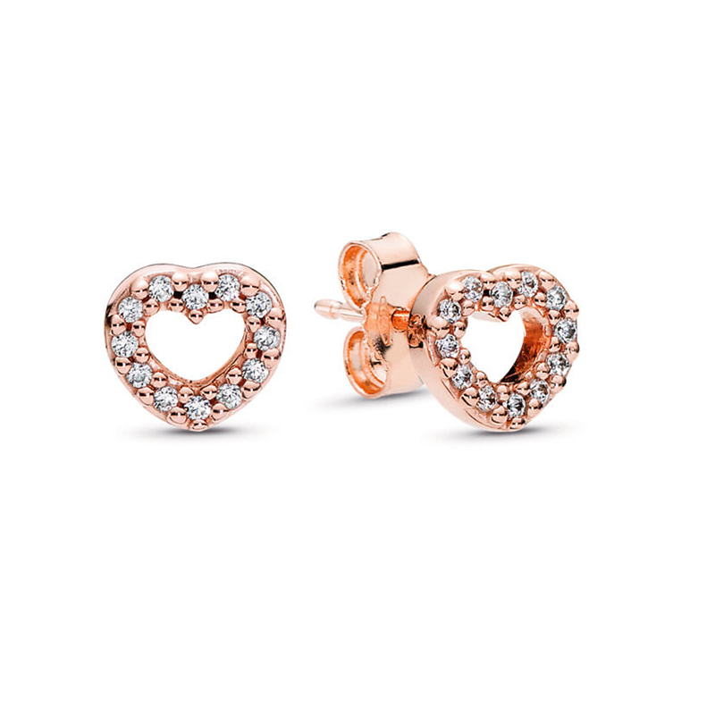 New High Quality Popular 925 Sterling Silver Cheap Infinity Stud Earrings Clear CZ For Fashion Earrings Women Wedding Jewelry Accessories