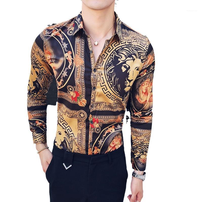 Print Brand Shirt Spring And Autumn Men's Hawaiian Beach Fashion Long Sleeves Floral Loose Casual Large Size Shirts, C019
Print Brand Shirt Spring And Autumn Men's Hawaiian Beach Fashion Long Sleeves Floral Loose Casual Large Size Shirts, C019