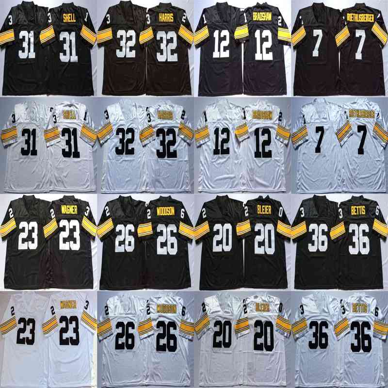 Rare Ben Roethlisberger Jersey Terry Bradshaw Rocky Bleier Mike Wagner Rod Woodson Retro Football Jerseys Stitched Mens White Black, White #23
Rare Ben Roethlisberger Jersey Terry Bradshaw Rocky Bleier Mike Wagner Rod Woodson Retro Football Jerseys Stitched Mens White Black, White #23