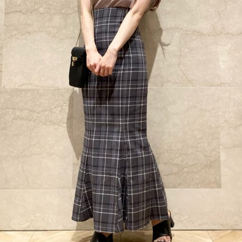 Kuzuwata Autumn Faldas Japanese Style Temperament Women Jupe Solid Plaid High Waist Slim Ruffled A-line Mermaid Skirts 220322
