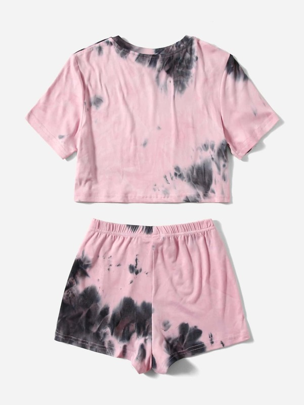 Teen Girls Tie Dye Tee & Shorts Set SHE