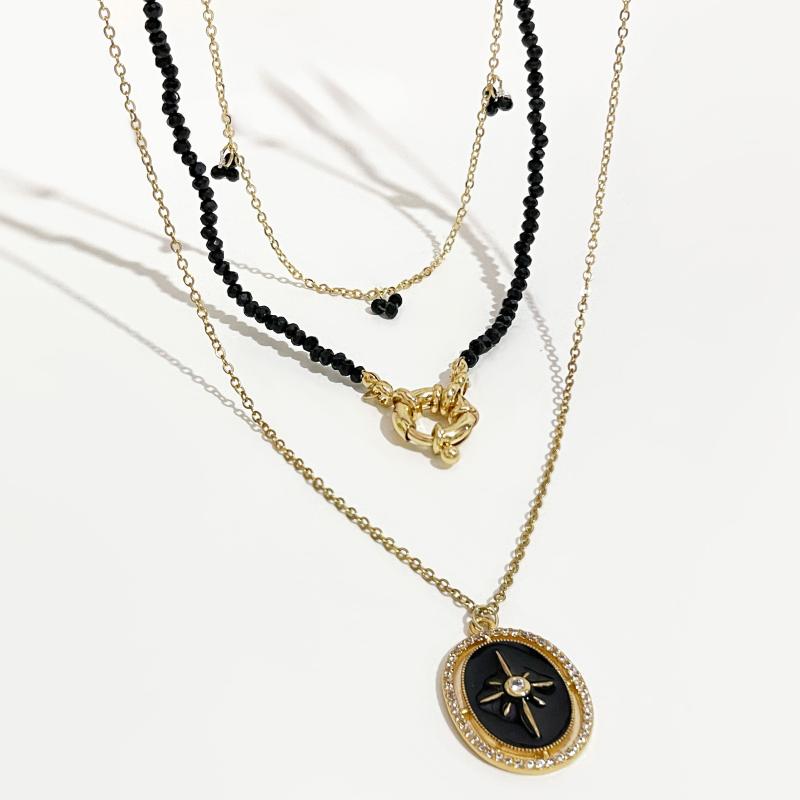 Pendant Necklaces Peri'sBox Vintage Elegant Black Acrylic Bead Necklace For Women 3 Designs Stackabled Collar Collares De Moda TrendyPen 
Pendant Necklaces Peri'sBox Vintage Elegant Black Acrylic Bead Necklace For Women 3 Designs Stackabled Collar Collares De Moda TrendyPen