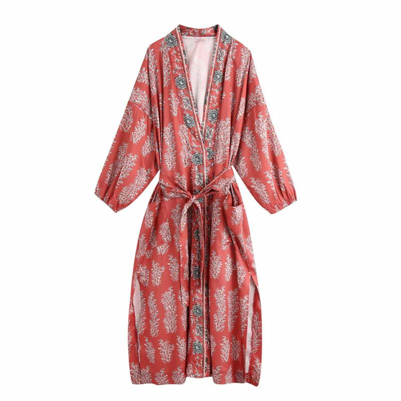 Casual Dresses Satin Red Floral Print Boho Beach Robe Long Sleeve Kimono Women Bikini Cover Up Vintage Side Split Vestidos Cardigan, Black;gray
Casual Dresses Satin Red Floral Print Boho Beach Robe Long Sleeve Kimono Women Bikini Cover Up Vintage Side Split Vestidos Cardigan, Black;gray