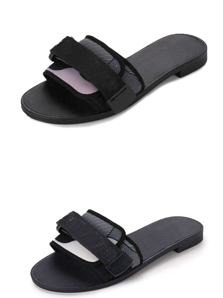 womens fashion velcro slip-on slippers designer rubber slide sandals with Adjustable nylon band, Black logo
womens fashion velcro slip-on slippers designer rubber slide sandals with Adjustable nylon band, Black logo