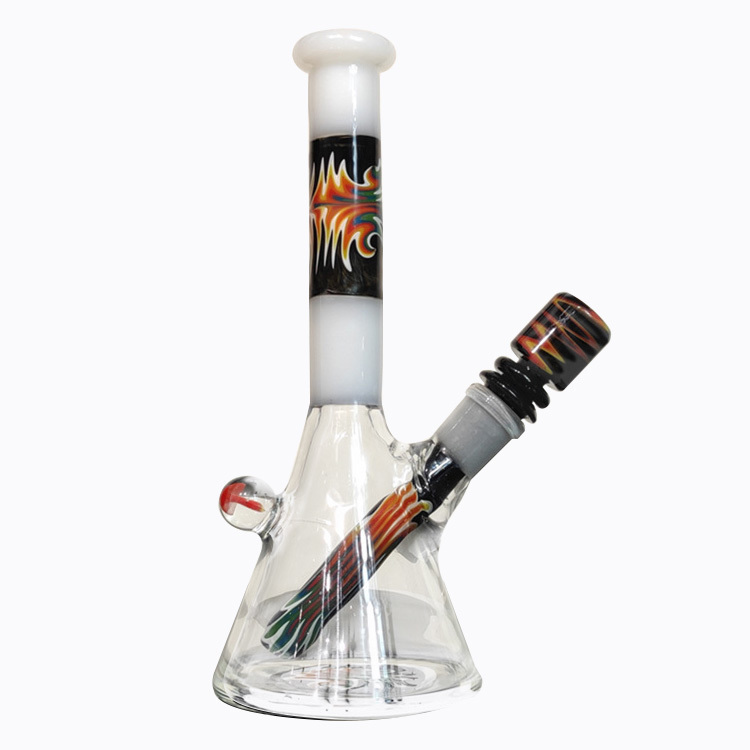 Beaker bong colorful twisted glass craft thick glass bongs 9mm straight bong with down stem
Beaker bong colorful twisted glass craft thick glass bongs 9mm straight bong with down stem