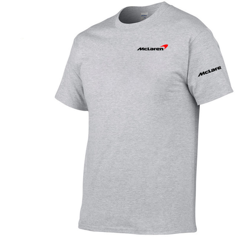 summer Men Tshirt McLaren summer uniform personality print 100% cotton shirt crew neck Tshirt fashion trend racing style 220608