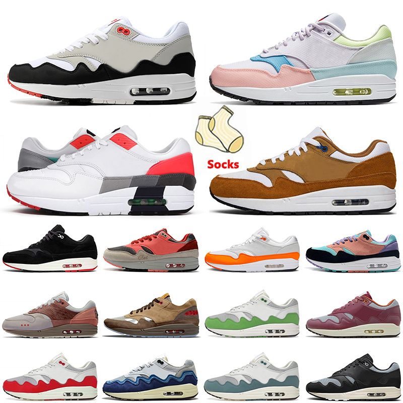 Authentic Patta Waves 1 87 Men Women Athletic Designer Air Running Shoes White Gum Noise Aqua Kiss Of Death Max Brown Black Bacon Sports Sneakers Trainers, A33 black white 36-45
Authentic Patta Waves 1 87 Men Women Athletic Designer Air Running Shoes White Gum Noise Aqua Kiss Of Death Max Brown Black Bacon Sports Sneakers Trainers, A33 black white 36-45