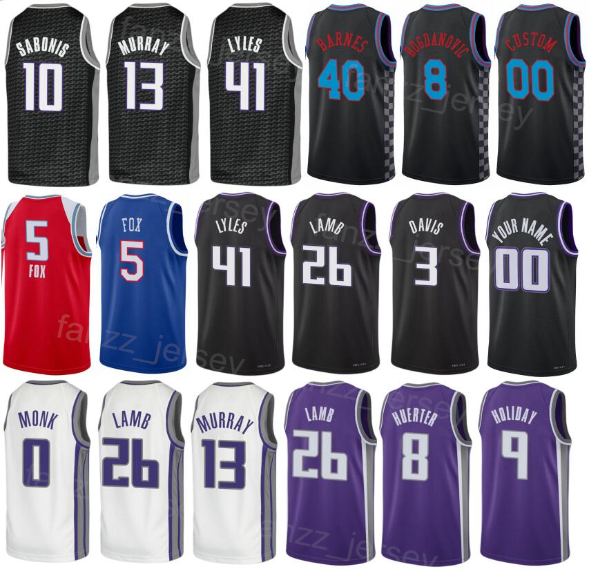 Print City Statement Basketball Edition Harrison Barnes Jersey 40 DeAaron Fox 5 Davion Mitchell 15 Richaun Holmes 22 Chimezie Metu 7 Keegan Murray 13 Shirt Man Kids, Purple
Print City Statement Basketball Edition Harrison Barnes Jersey 40 DeAaron Fox 5 Davion Mitchell 15 Richaun Holmes 22 Chimezie Metu 7 Keegan Murray 13 Shirt Man Kids, Purple
