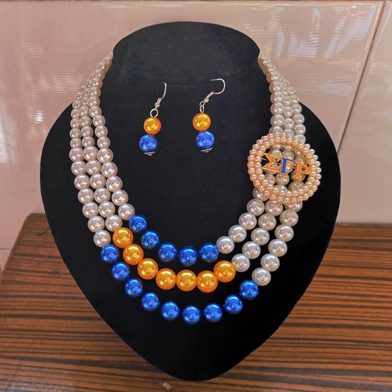 Earrings & Necklace Greek Sigma Gamma Rho Sorority SGR Rotundity White Multilayer Statement Pearl Strand JewelryEarrings, As pic
Earrings & Necklace Greek Sigma Gamma Rho Sorority SGR Rotundity White Multilayer Statement Pearl Strand JewelryEarrings, As pic