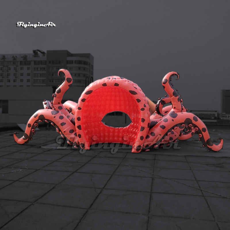 Outdoor Large Inflatable Drinking Octopus Model Advertising Cartoon Animal Mascot Balloon Blow Up Octopus With Beer Bottle For Bar And Pub Event