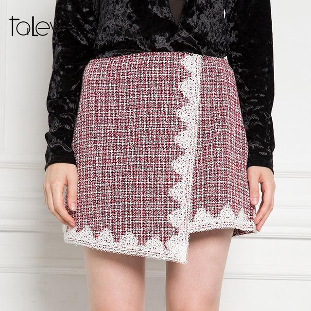 Skirts Women Autumn Casual Tweed Plaid Pencil Skirt Female Winter Appliques High Waist Wrap Women' Short Party Talever, As picture
Skirts Women Autumn Casual Tweed Plaid Pencil Skirt Female Winter Appliques High Waist Wrap Women' Short Party Talever, As picture