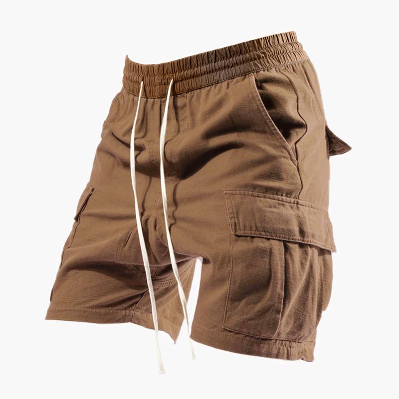 Men's Pants Overalls Leisure Cropped Men's Lace-up Summer Outdoor Shorts PantsMen's, Grey