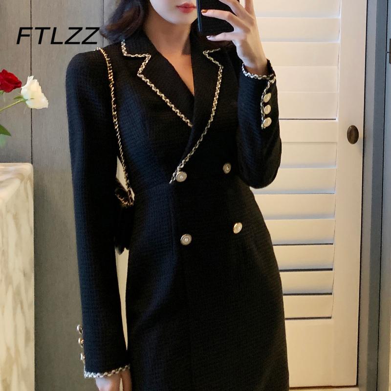 Casual Dresses Spring Autumn Elegant Black Blazer Dress Women Turn Down Collar Slim Short Ladies Double Breasted Office Robe, Black;gray
Casual Dresses Spring Autumn Elegant Black Blazer Dress Women Turn Down Collar Slim Short Ladies Double Breasted Office Robe, Black;gray