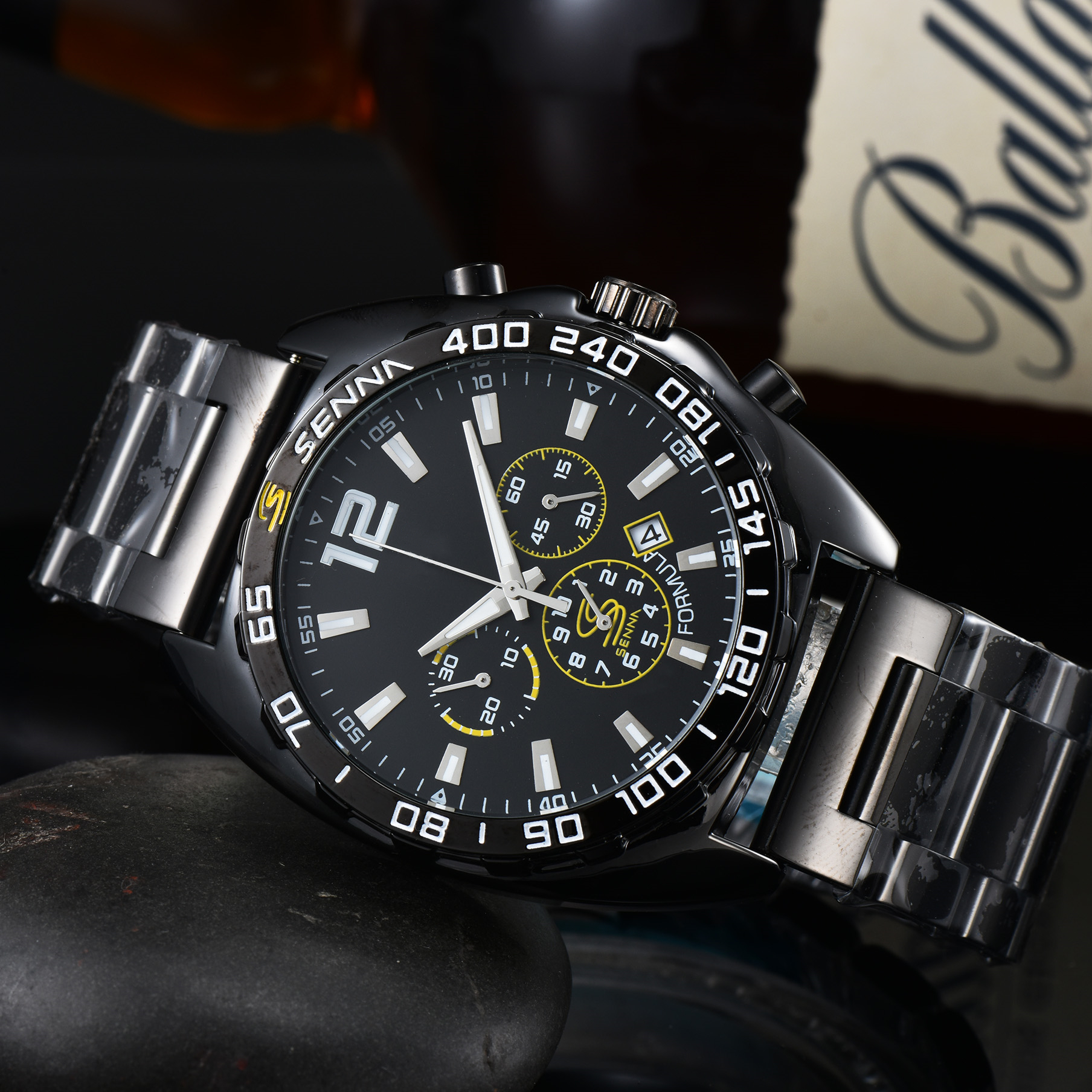 New Mens Watch Automatic Stainless Steel Ceramic Wristwatch Quartz Movement High Quality Metal Strap Fashion Multifunctional Waterproof Watch, D-1
New Mens Watch Automatic Stainless Steel Ceramic Wristwatch Quartz Movement High Quality Metal Strap Fashion Multifunctional Waterproof Watch, D-1