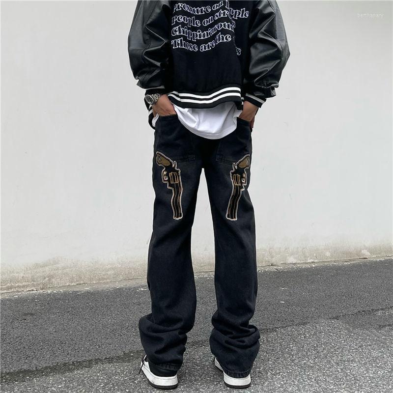 Men's Jeans Y2k Retro Men Loose Straight All-match Trend Bomb High Street Vibe Style Handsome Wide-legged 2022 Fashion Women PantsMen's Bert, Black
Men's Jeans Y2k Retro Men Loose Straight All-match Trend Bomb High Street Vibe Style Handsome Wide-legged 2022 Fashion Women PantsMen's Bert, Black