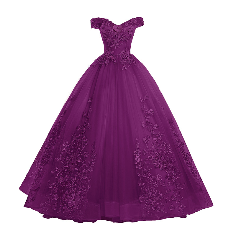 Elegant Royal Blue Puffy Evening Dress With Appliques 2022 Off Shoulders 15 Years Old Sweet 16 Women Prom Dresses Corset Formal Party Gowns Vestidos D