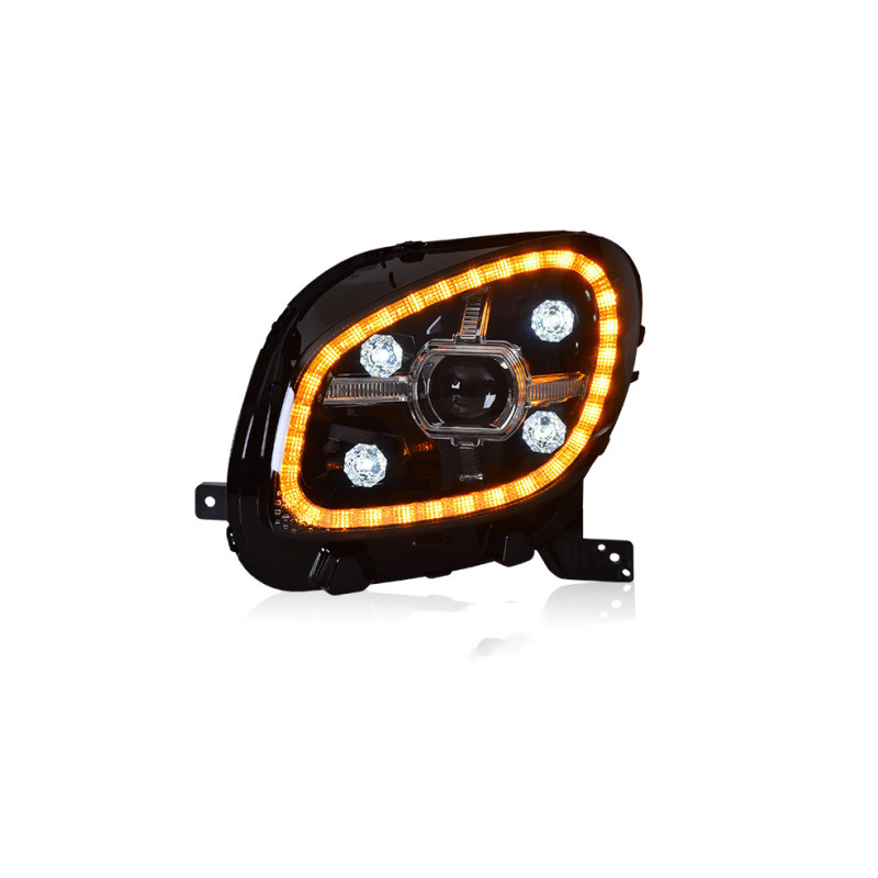All LED Head Lamp For Smart LED Headlight 20 15-20 20 Headlights W453 DRL Turn Signal Dual Beam Lens Running Lights