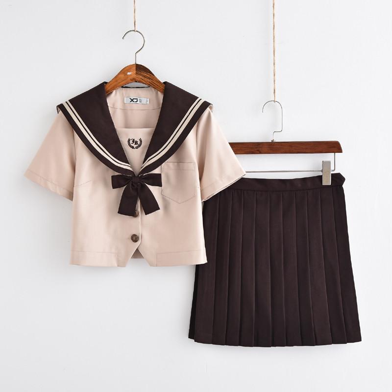 Clothing Sets Sweet Girl Brown JK Uniform Sale Sailor Tops Pleated Skirt Suits Novelty Women COS Student UniformsClothing, Short sleeve set
Clothing Sets Sweet Girl Brown JK Uniform Sale Sailor Tops Pleated Skirt Suits Novelty Women COS Student UniformsClothing, Short sleeve set