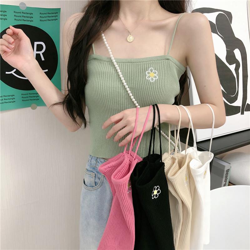 Women's Tanks & Camis Girls Knitting Off-shoulder Tank Crop Tops Female Knitted Flower Camisole Sleeveless Short Tee Shirts For Women 2022 S, Black
Women's Tanks & Camis Girls Knitting Off-shoulder Tank Crop Tops Female Knitted Flower Camisole Sleeveless Short Tee Shirts For Women 2022 S, Black