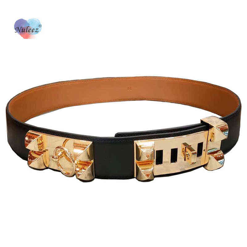 High Quality Leather Belt Women With Golden Lock Decoration 4.5 CM Wide Cummerbund Fashion Apparel Accessory Waist Belt H220418, Black
High Quality Leather Belt Women With Golden Lock Decoration 4.5 CM Wide Cummerbund Fashion Apparel Accessory Waist Belt H220418, Black