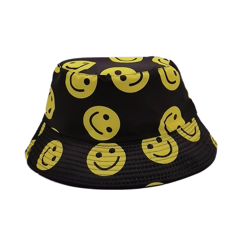 New spring and summer men's women's fisherman Smiley printed pot hats shade sunscreen outdoor leisure fisherman, White
New spring and summer men's women's fisherman Smiley printed pot hats shade sunscreen outdoor leisure fisherman, White