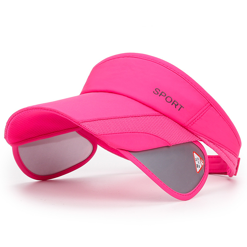Summer Sports Sun Visors for Women Retractable Pull-out Brim Sun Protection Topless Hat Men Casual Top Empty Tennis Cycling Cap