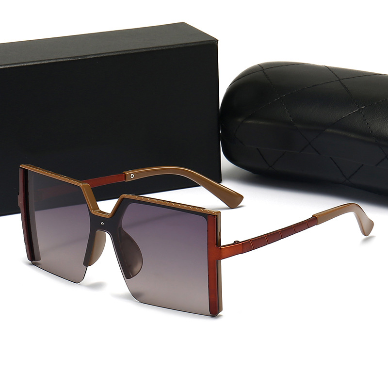 583 Designer Sunglasses for Woman Polarized UV400 Square Frame White Lens Aviator Fashion Glasses Travel Driving Women Sun Glasses