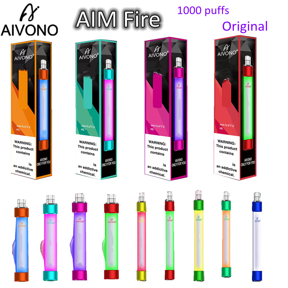 Authentic AIVONO Aim Fire Disposable E Cigarettes 1000 Puffs Device 10 Colors With RGB Light 650mAh Battery Pod 4ml Glowing VS Puff Flex
Authentic AIVONO Aim Fire Disposable E Cigarettes 1000 Puffs Device 10 Colors With RGB Light 650mAh Battery Pod 4ml Glowing VS Puff Flex