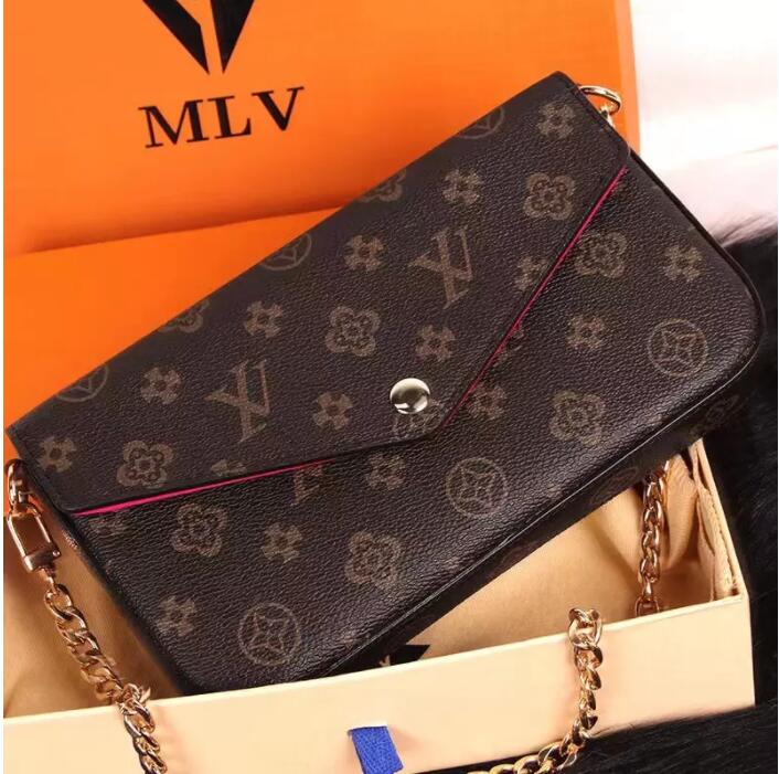 #41056 Multi Felicie Pochette Women Chain Bags Wallet Messenger Leather Handbags Shoulder High Quality Flower louise Purse vutton Crossbody viuton Bag, Black embossing
#41056 Multi Felicie Pochette Women Chain Bags Wallet Messenger Leather Handbags Shoulder High Quality Flower louise Purse vutton Crossbody viuton Bag, Black embossing