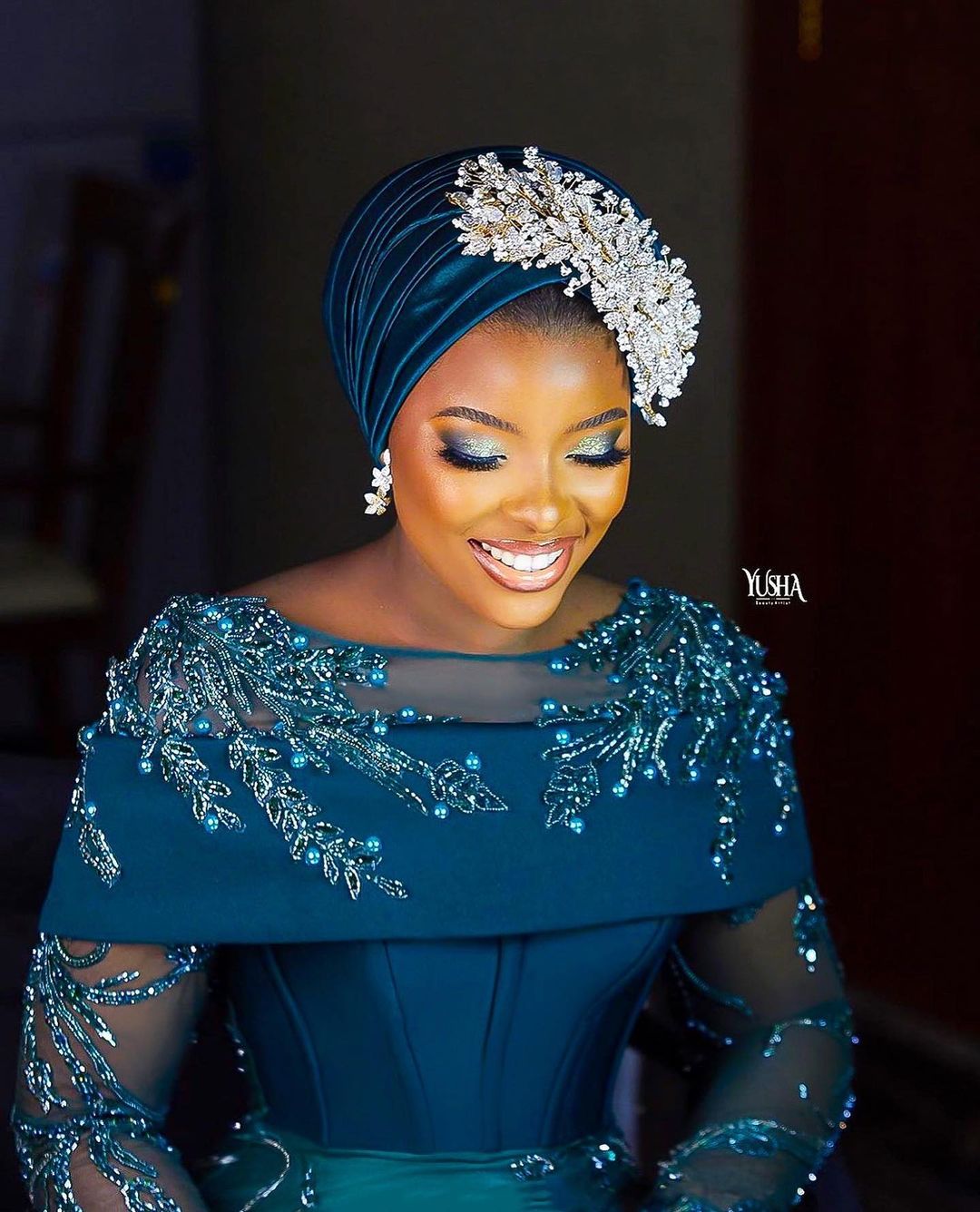 2022 Plus Size Arabic Aso Ebi Hunter Green Mermaid Prom Dresses Lace Beaded Evening Formal Party Second Reception Birthday Engagement Gowns Dress ZJ27