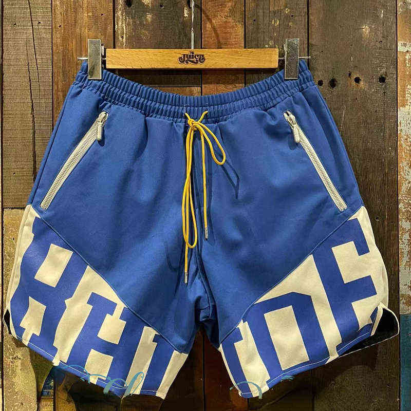 Rhude Shorts Men Women Patchwork Drawstring Zipper Oversize Mesh Short, 09 
Rhude Shorts Men Women Patchwork Drawstring Zipper Oversize Mesh Short, 09