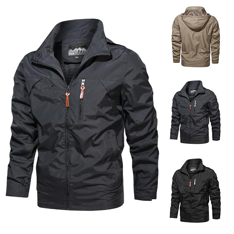 Men Multi-Pocket Waterproof Fashion Casual Jacket Hooded Outdoor Fishing Windproof Coat Autumn Military Tactics, Khaki thin
Men Multi-Pocket Waterproof Fashion Casual Jacket Hooded Outdoor Fishing Windproof Coat Autumn Military Tactics, Khaki thin