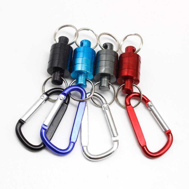 Strong Magnetic Carabiner Aluminum Alloy Carabiner Keychain Camping Climbing Snap Clip Lock Buckle Hook Fishing Tool