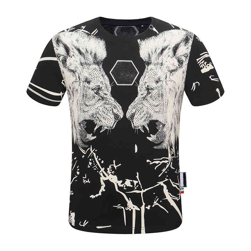 2022ss Short Sleeve T shirt Men's Plein Fashion Brand TShirts Animal Lion Head Hot Diamond Printing Summer Pp Slim Half Tee Top, White
2022ss Short Sleeve T shirt Men's Plein Fashion Brand TShirts Animal Lion Head Hot Diamond Printing Summer Pp Slim Half Tee Top, White